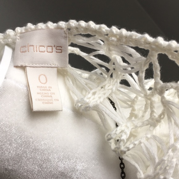 Chico crochet long vest new like condition s 0 - Picture 4 of 4